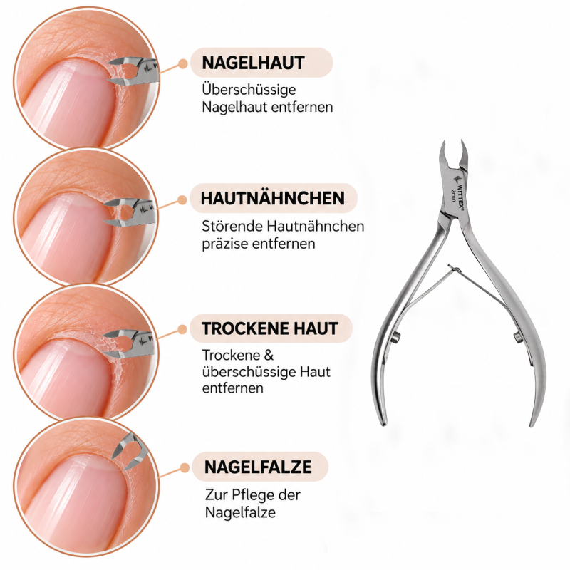 Nagelhautzange 2 mm – Präzise Hautzange für Maniküre & Pediküre